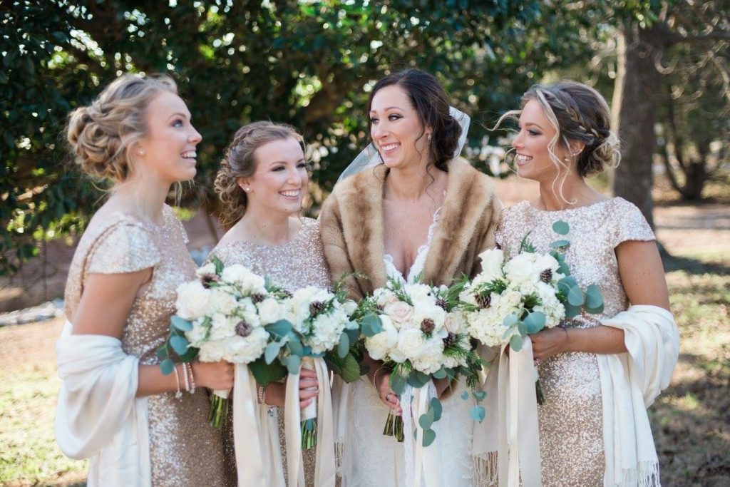 bride's maids hair and makeup